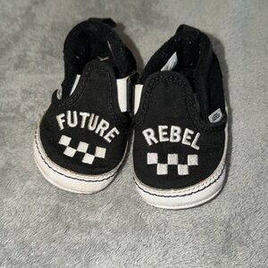 Vans Kids Black and White Future Rebel Shoes